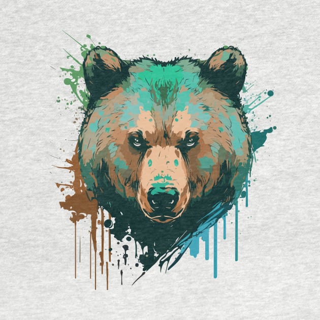 Graffiti Paint Grizzly Bear Creative by Cubebox